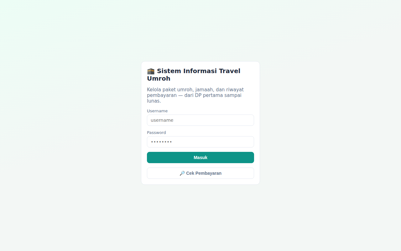 Preview Sistem Informasi Travel Umroh